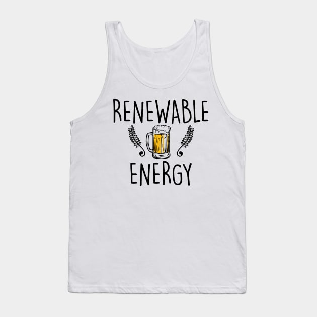 Cute & Funny Renewable Energy Beer Drinking Pun Tank Top by theperfectpresents